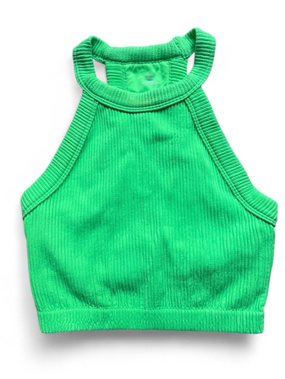 Aerie ribbed seamless tank top with a built-in sports bra size XS